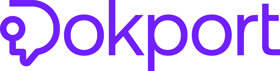 Lääkärikeskus Dokportin violetti logo